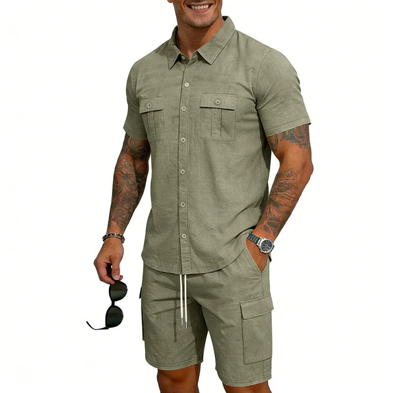 Dunmore | Relaxed Pocket Shirt And Shorts Set