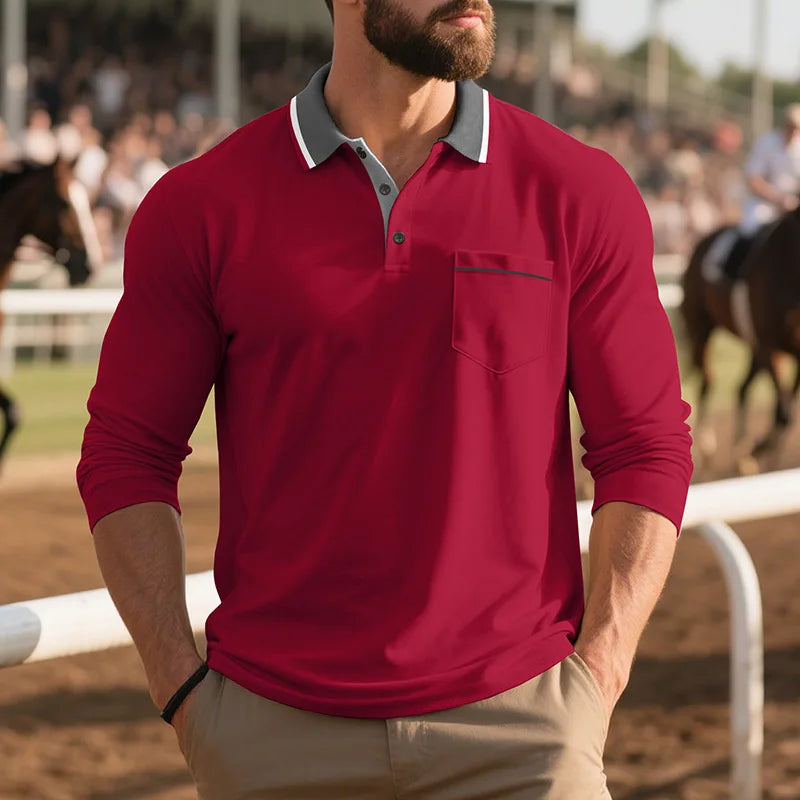 Tavian | Modern Trim Collar Polo Shirt