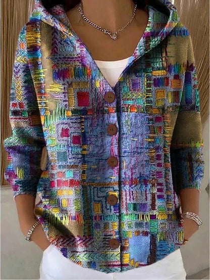Willora | Artistic Hooded Knit Cardigan