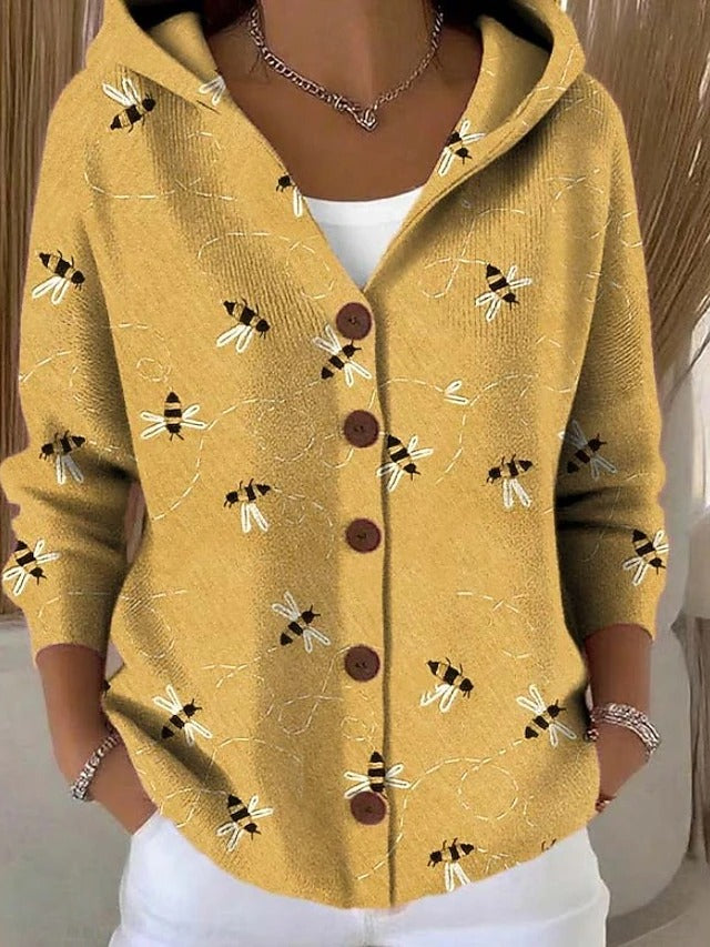 Willora | Artistic Hooded Knit Cardigan