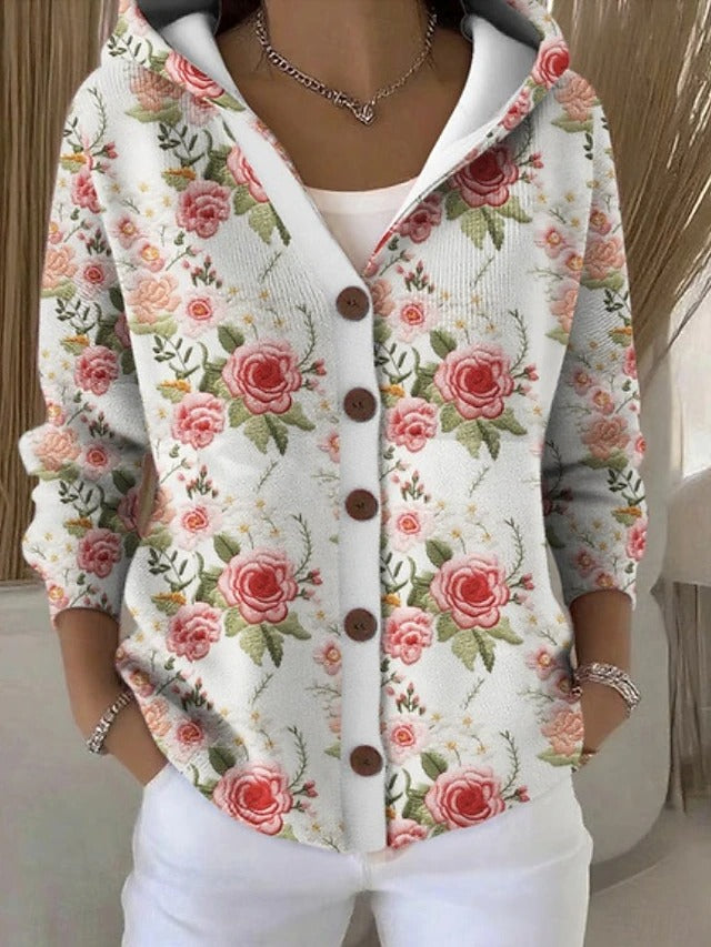 Willora | Artistic Hooded Knit Cardigan