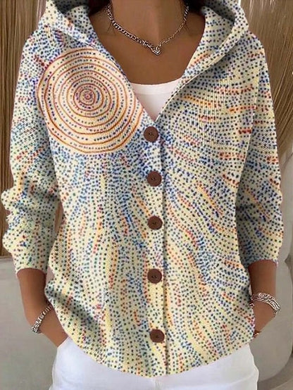 Willora | Artistic Hooded Knit Cardigan
