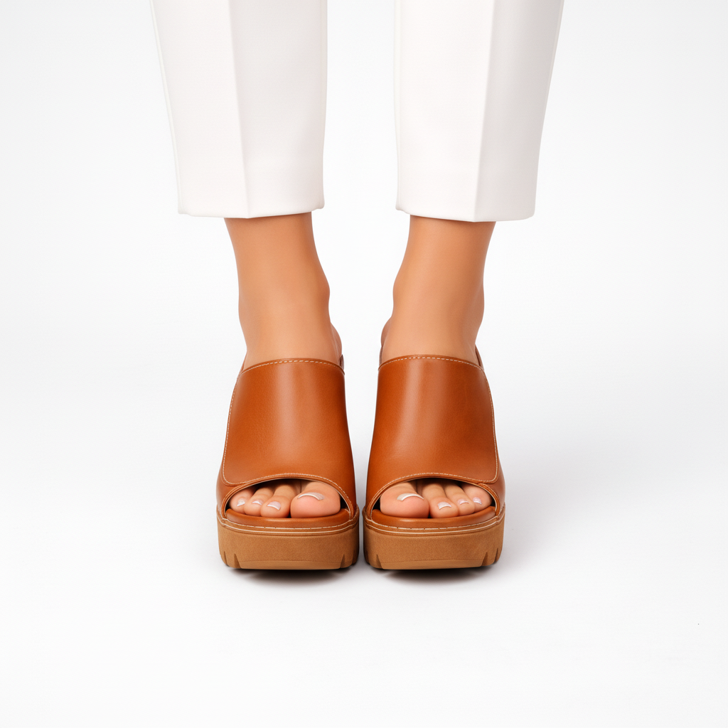 Elarose | Open Front Block Heel Sandals
