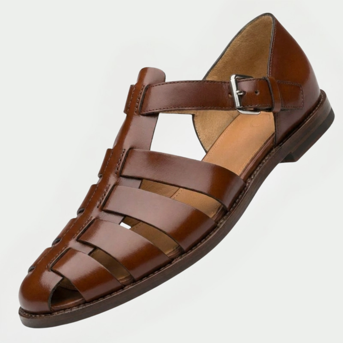 Declan | Classic Leather Cage Sandals