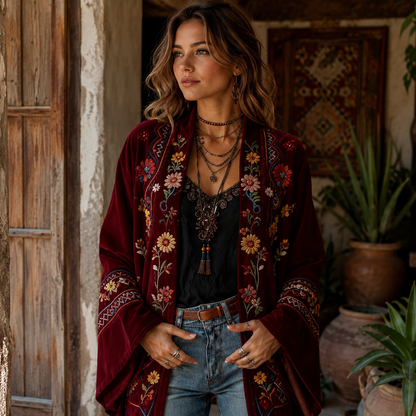 Lysandrae | Boho Pattern Longline Cardigan