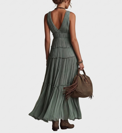 Valessia | Sleeveless Layered Maxi Dress