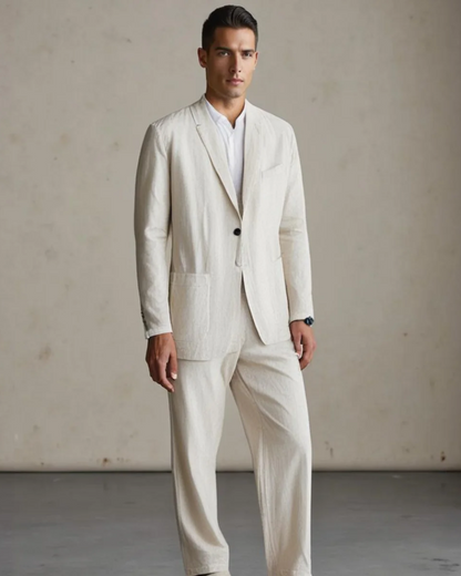 Kaelric | Breathable Linen Blazer & Trouser Set