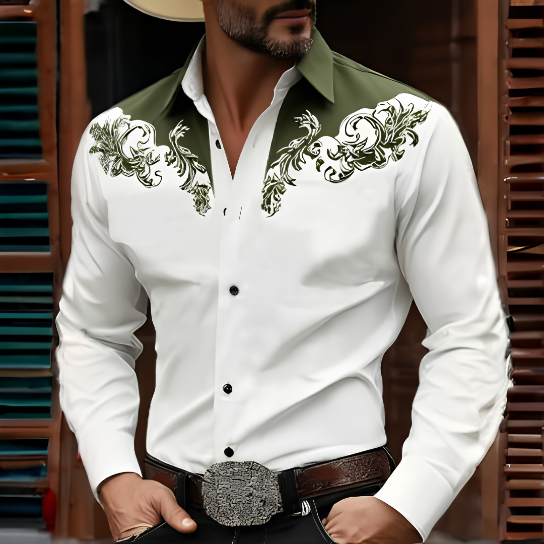 Corwyn | Embroidered Collar Dress Shirt