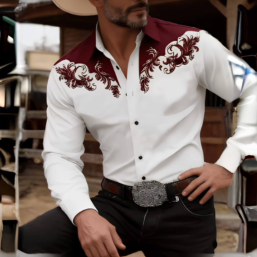 Corwyn | Embroidered Collar Dress Shirt
