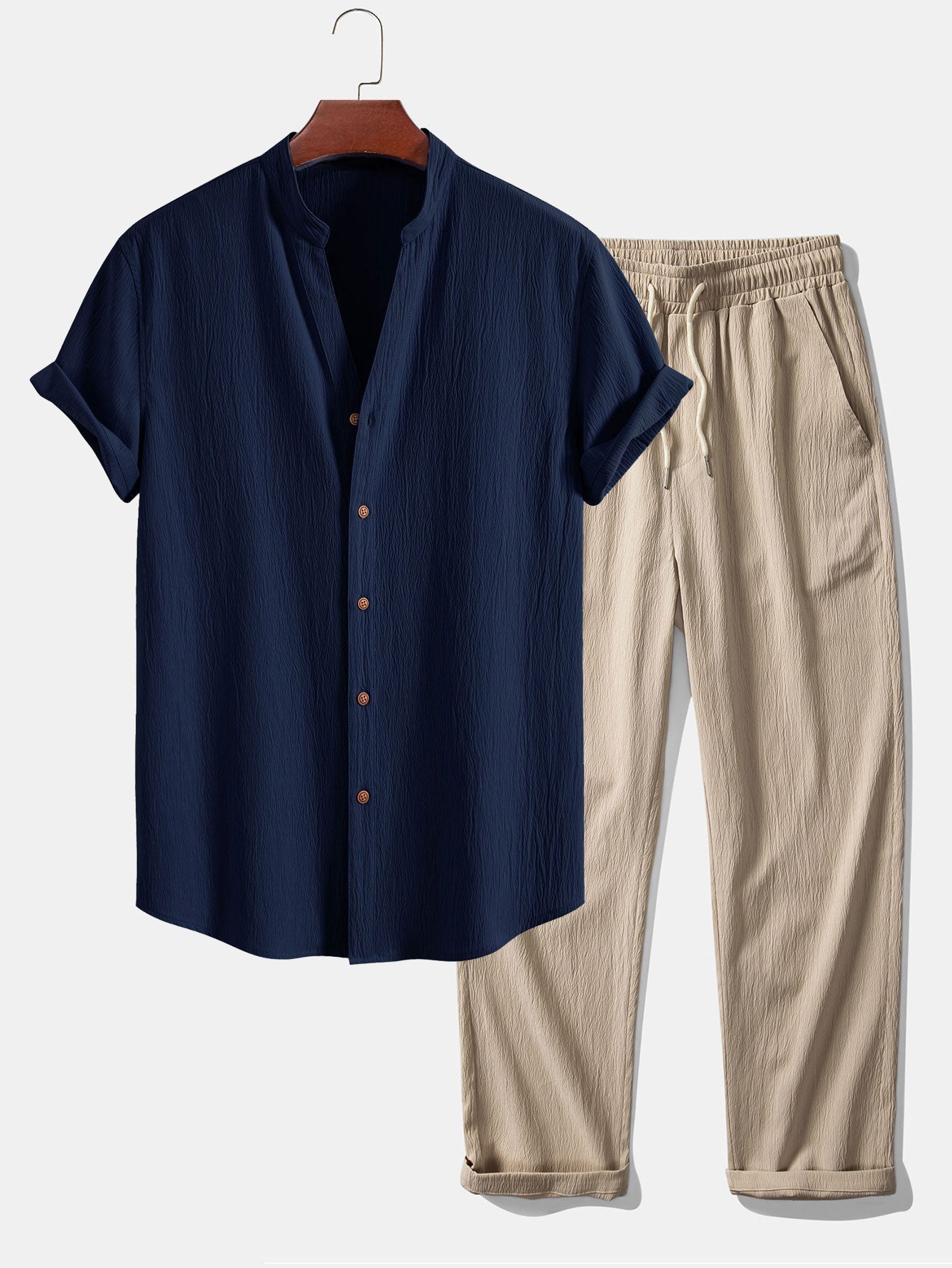 Lucan | Breezy Textured Casual Two Piece Set
