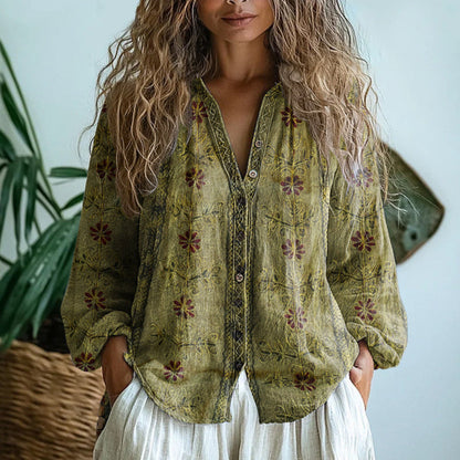 Maelis | Nature Print Relaxed Blouse