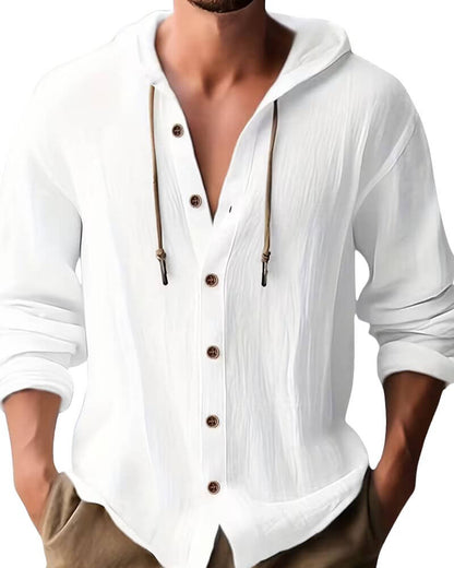 Caspian | Relaxed Fit Drawstring Hooded Shirt