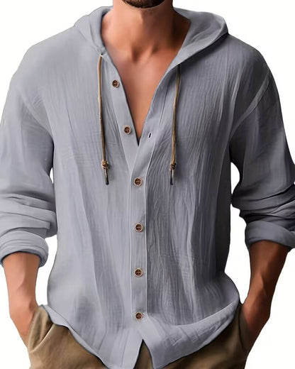 Caspian | Relaxed Fit Drawstring Hooded Shirt