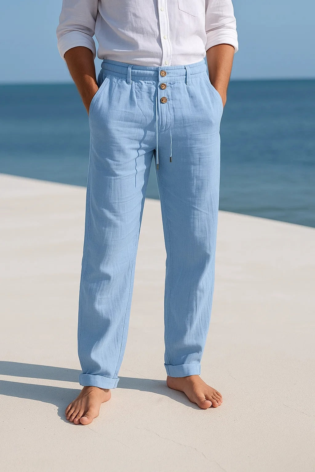 Drayton | Relaxed Fit Linen Blend Trousers