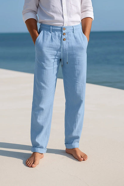 Drayton | Relaxed Fit Linen Blend Trousers