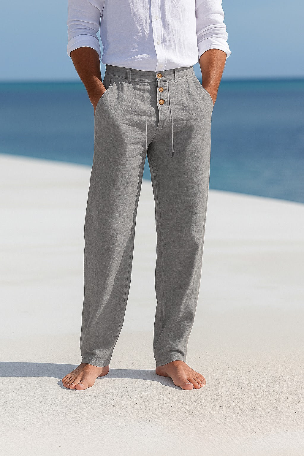 Drayton | Relaxed Fit Linen Blend Trousers