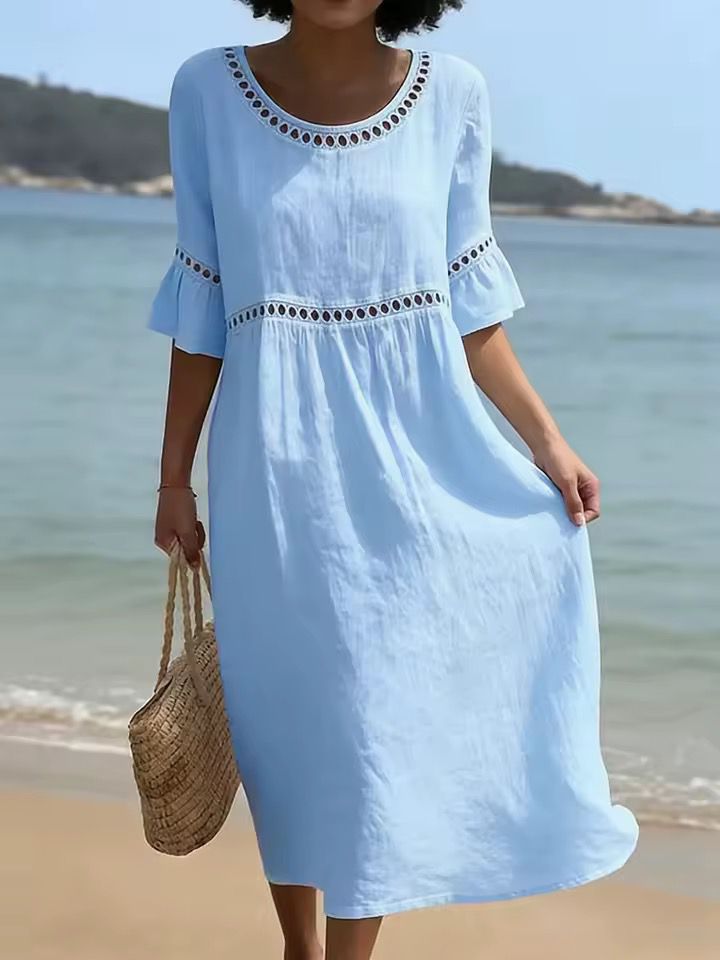 Wynora | Breezy Cotton Blend Maxi Dress