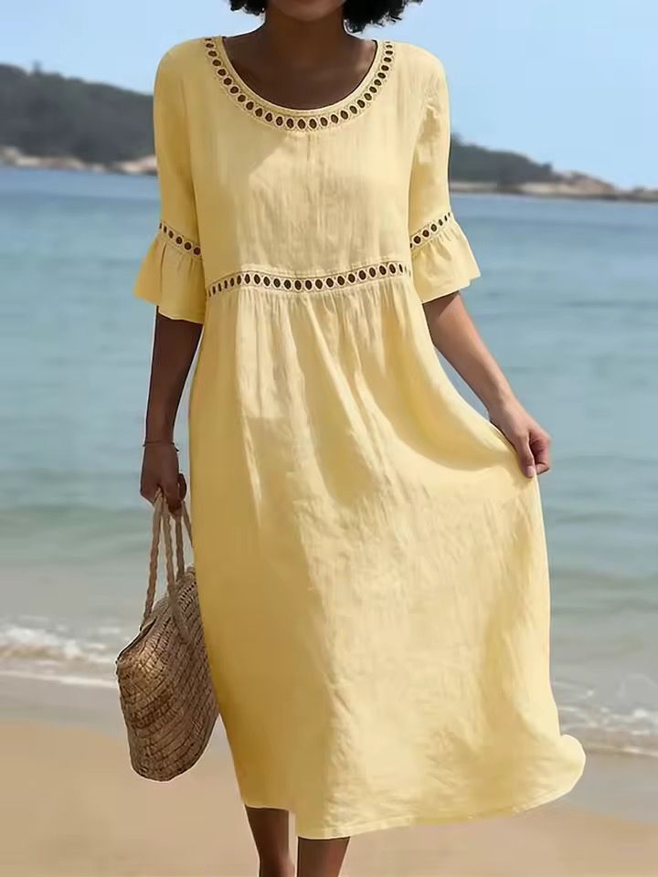 Wynora | Breezy Cotton Blend Maxi Dress