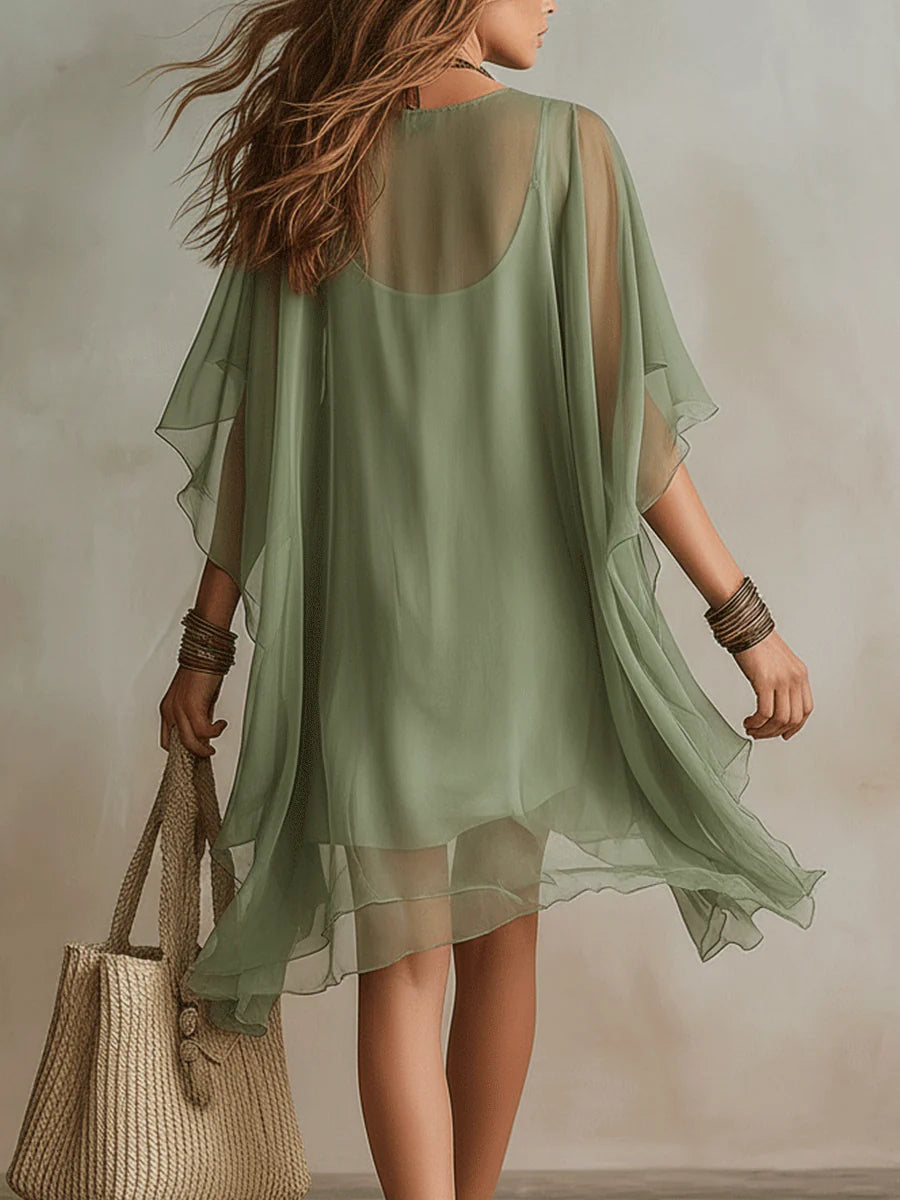 Delphinia | Airy Bohemian Mini Dress