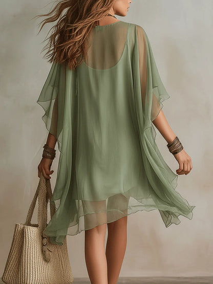 Delphinia | Airy Bohemian Mini Dress