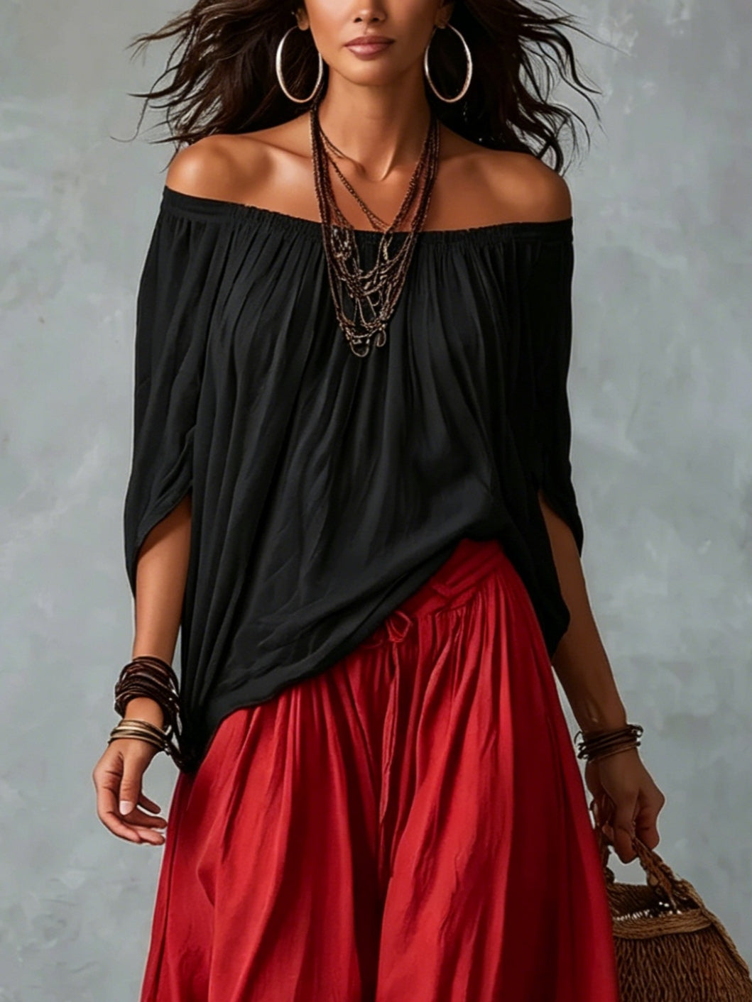 Ione | Draped Off Shoulder Lounge Set