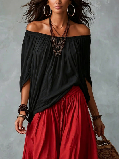 Ione | Draped Off Shoulder Lounge Set