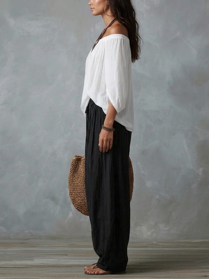Ione | Draped Off Shoulder Lounge Set