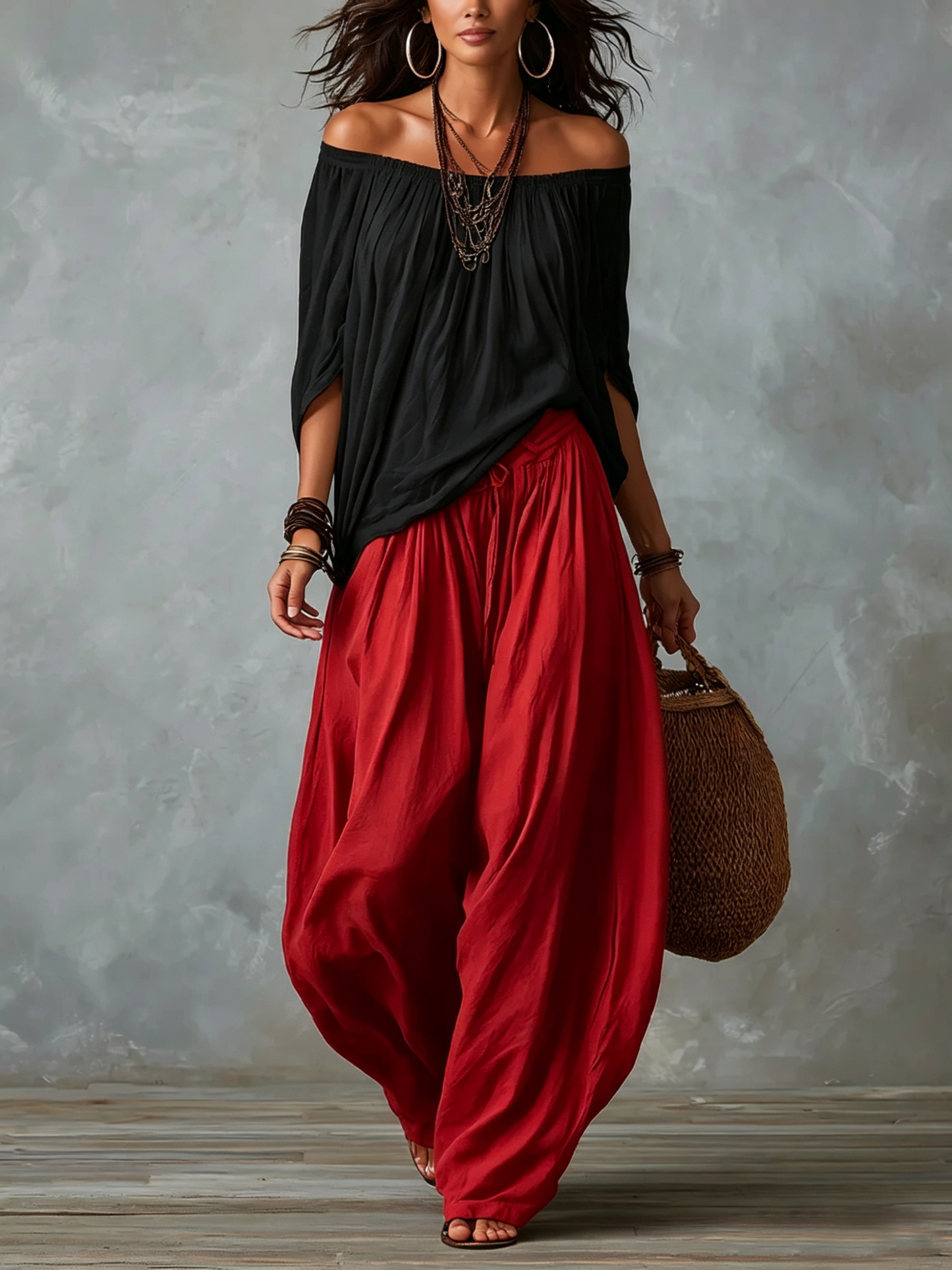 Ione | Draped Off Shoulder Lounge Set