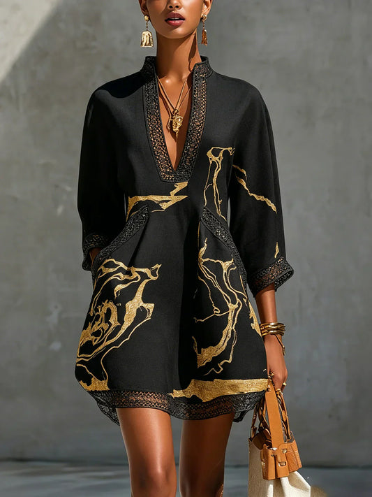 Quinella | Embellished Pocket Shift Dress