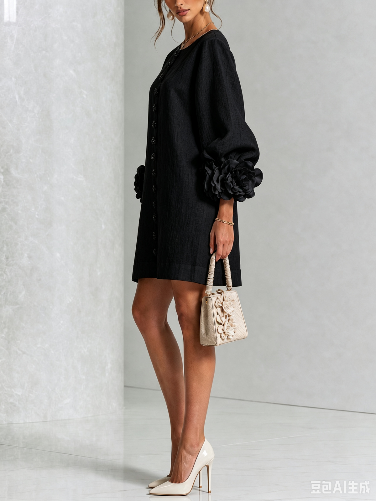 Corabelle | Puff Sleeve Linen Mini Dress