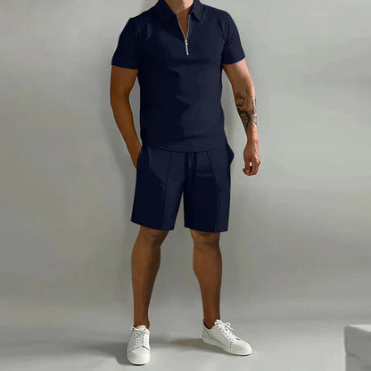 Gatlin | Premium Zip Polo Shorts Set