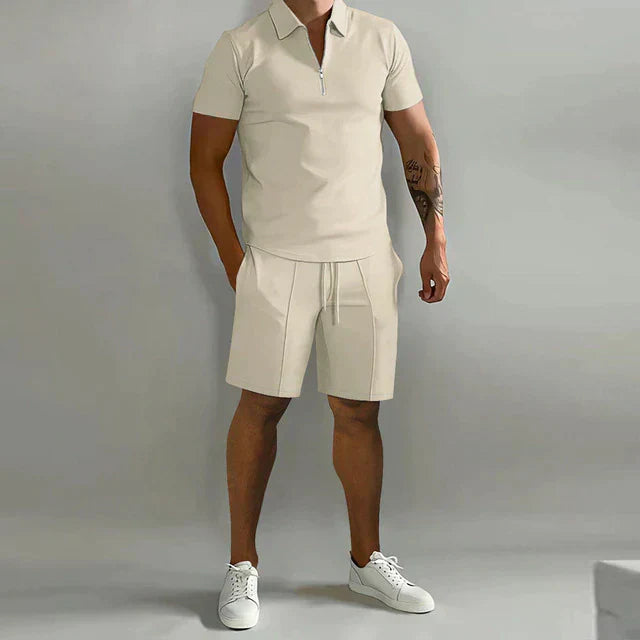 Gatlin | Premium Zip Polo Shorts Set