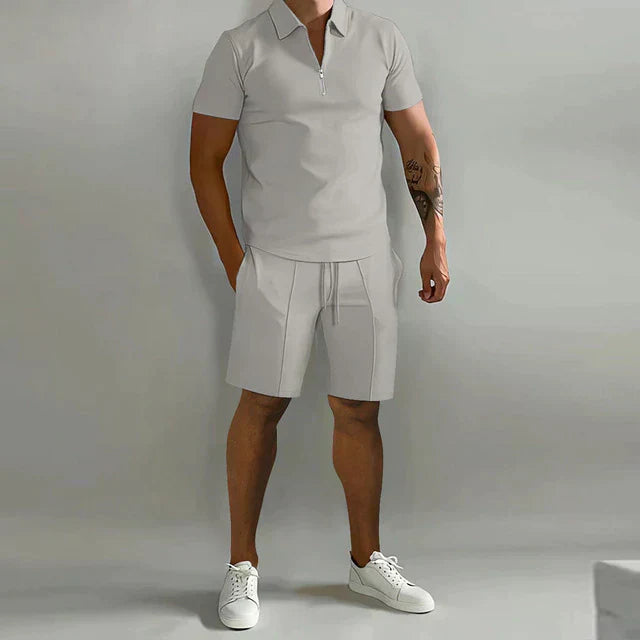 Gatlin | Premium Zip Polo Shorts Set
