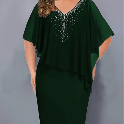 Haisley | Layered Evening Midi Dress