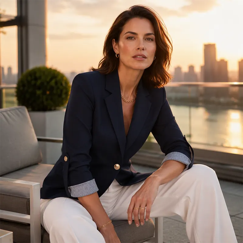 Seravine | Tailored Three Quarter Sleeve Blazer