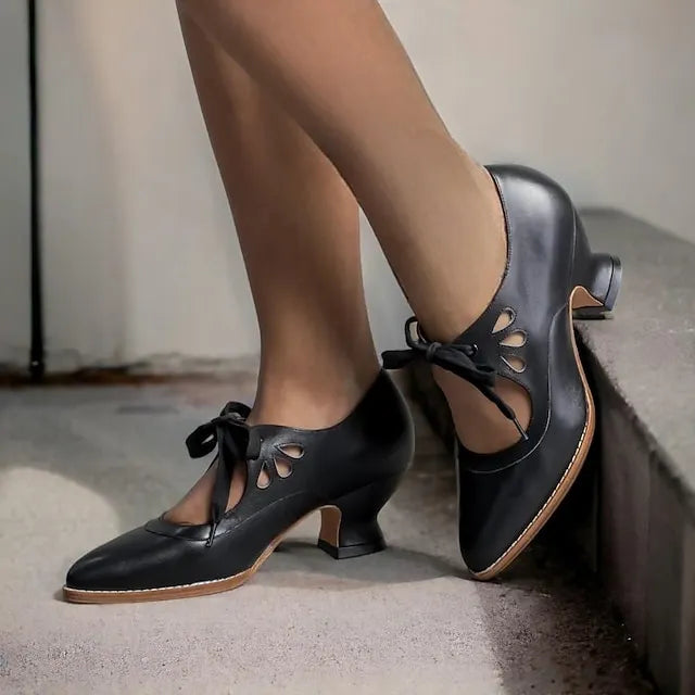 Dorellia | Feminine Bow Accent Heeled Shoes