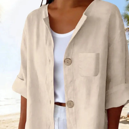 Mirelisse | Minimalist Button Front Blouse