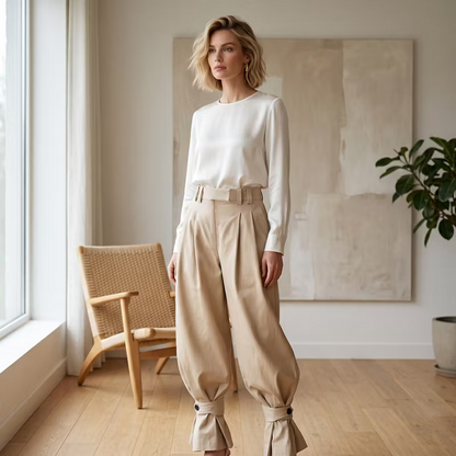 Fable | Gathered Hem Balloon Trousers