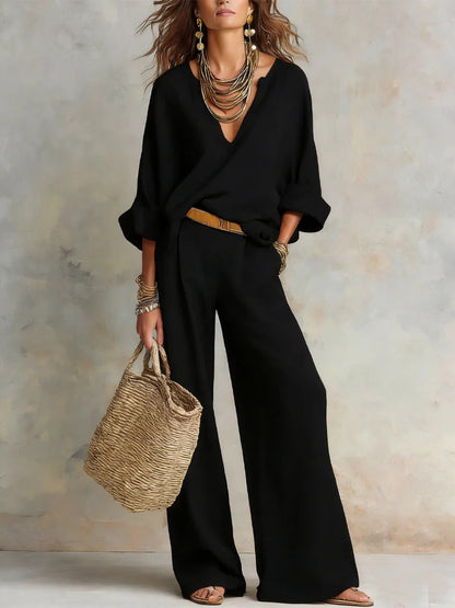 Orelissa | Bohemian Linen Two Piece Set