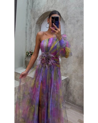 Aurellia | Ethereal Mesh Formal Maxi Dress
