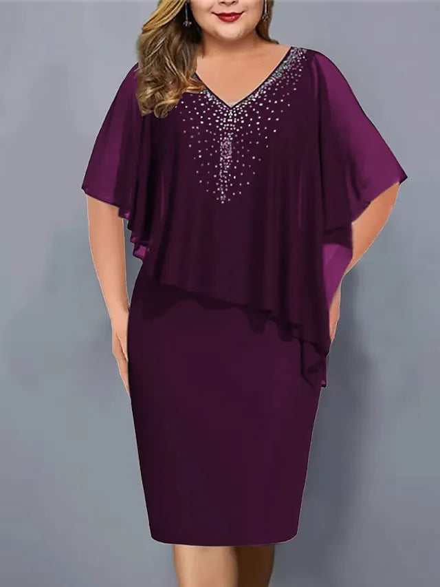 Haisley | Layered Evening Midi Dress