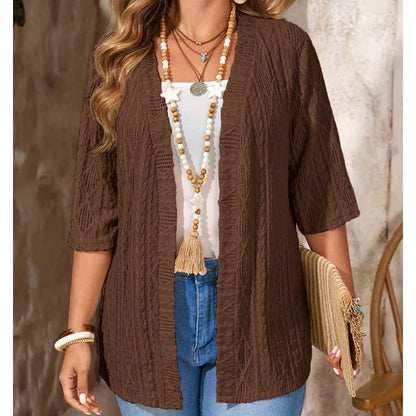Rovienne | Textured Knit Cardigan Set