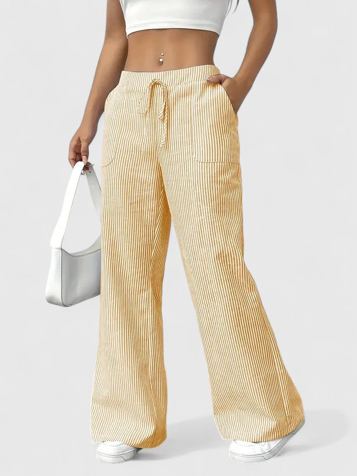Briony | Drawstring Pocket Palazzo Trousers