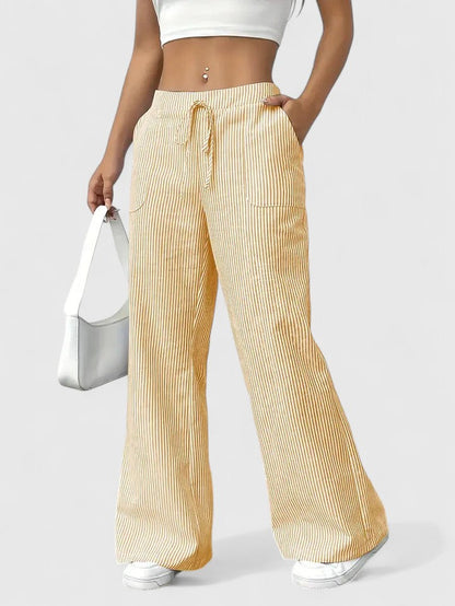 Briony | Drawstring Pocket Palazzo Trousers