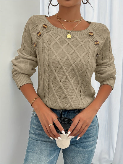 Nolwenn | Cozy Button Detail Sweater