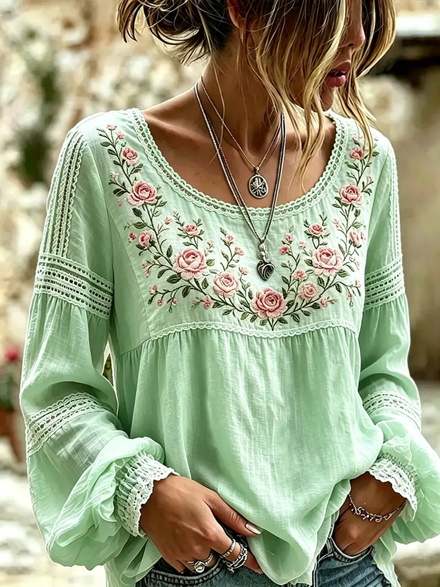 Selina | Vintage Bloom Relaxed Blouse