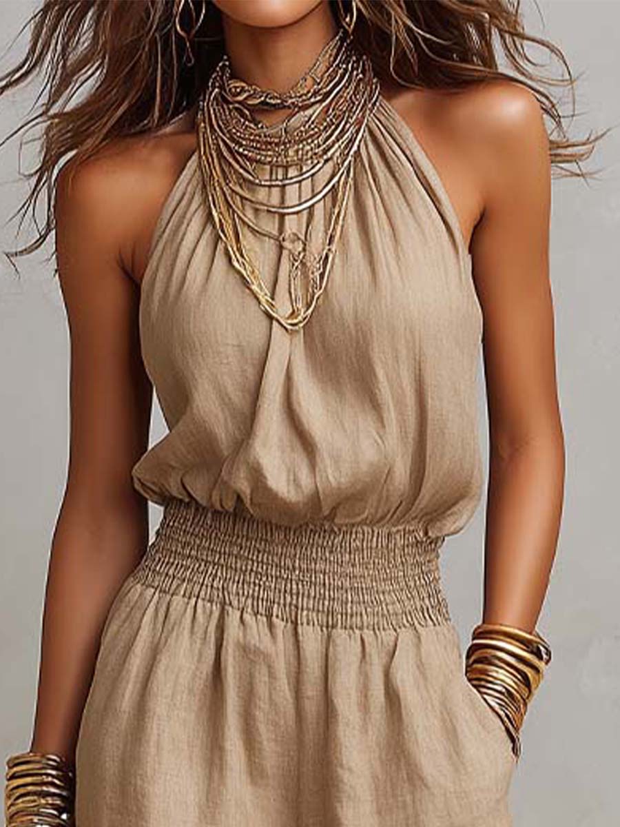 Isalyn | Elegant Smocked Waist Jumpsuit