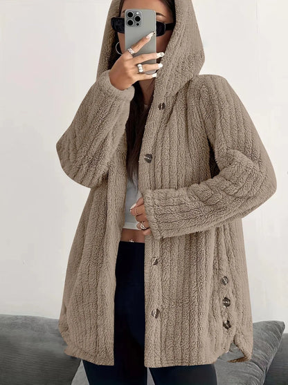 Rosamelle | Cozy Button Front Fleece Jacket