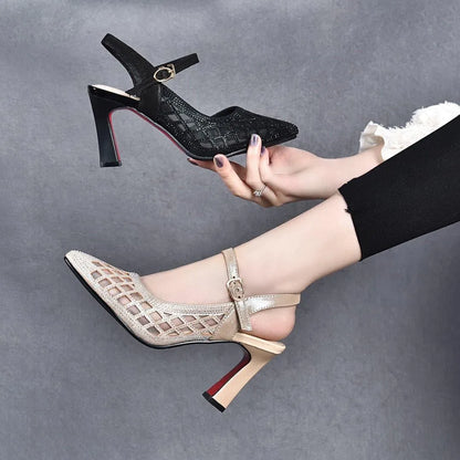 Giavelle | Pointed Toe Buckle Pumps