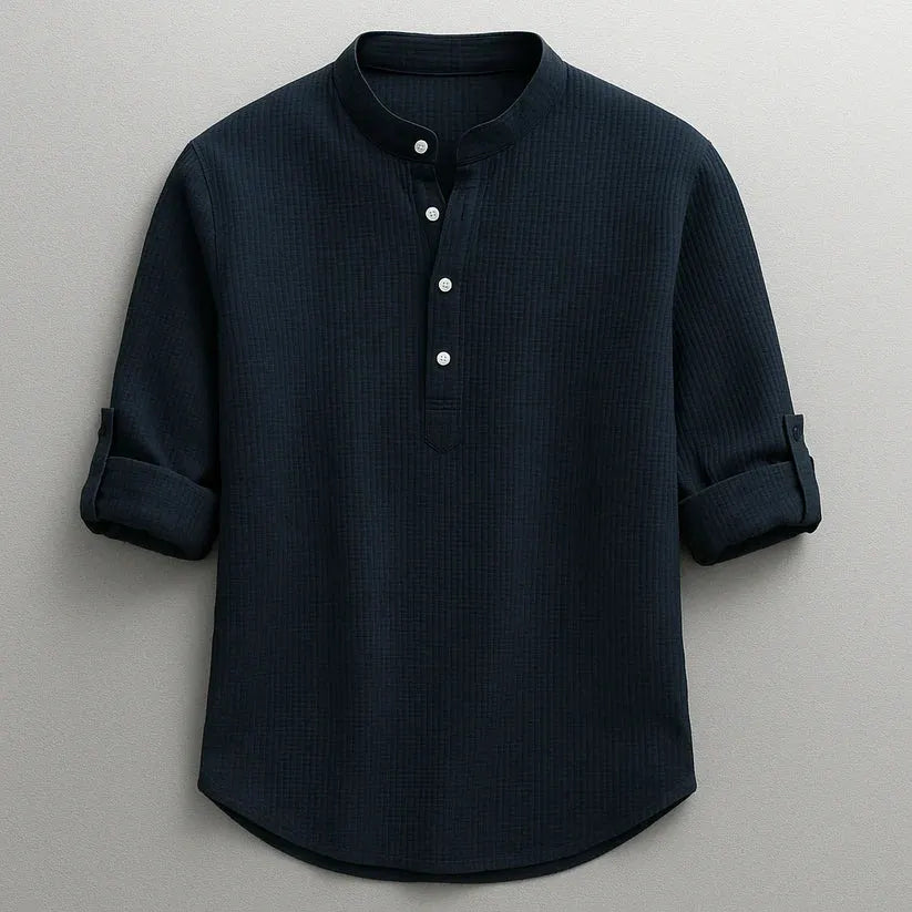 Langford | Casual Button Neck Shirt